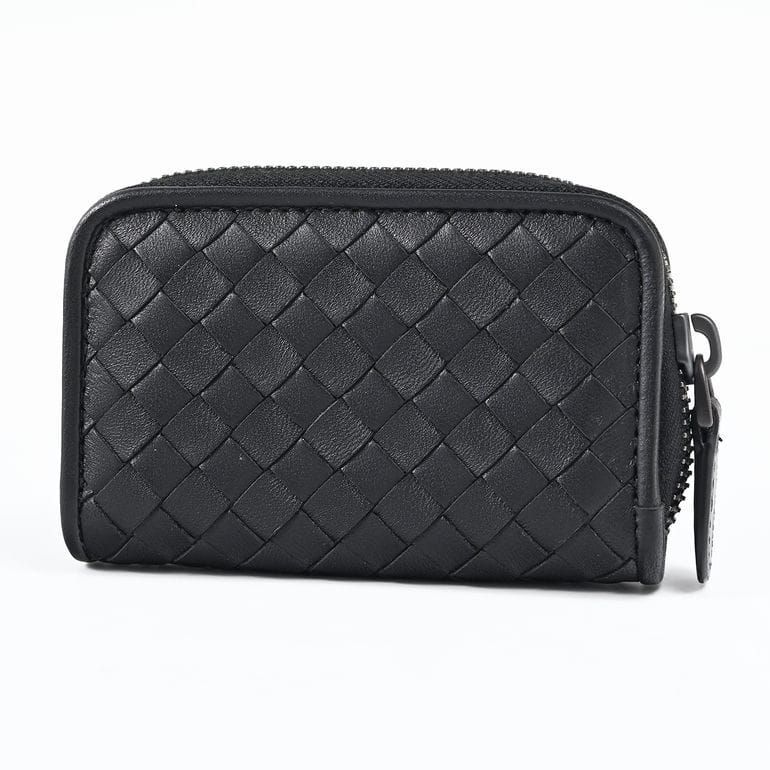 [美品]ボッテガヴェネタ　名刺入れ　黒　イントレチャート ボッテガヴェネタ カードケース 名刺入れ メンズ イントレ