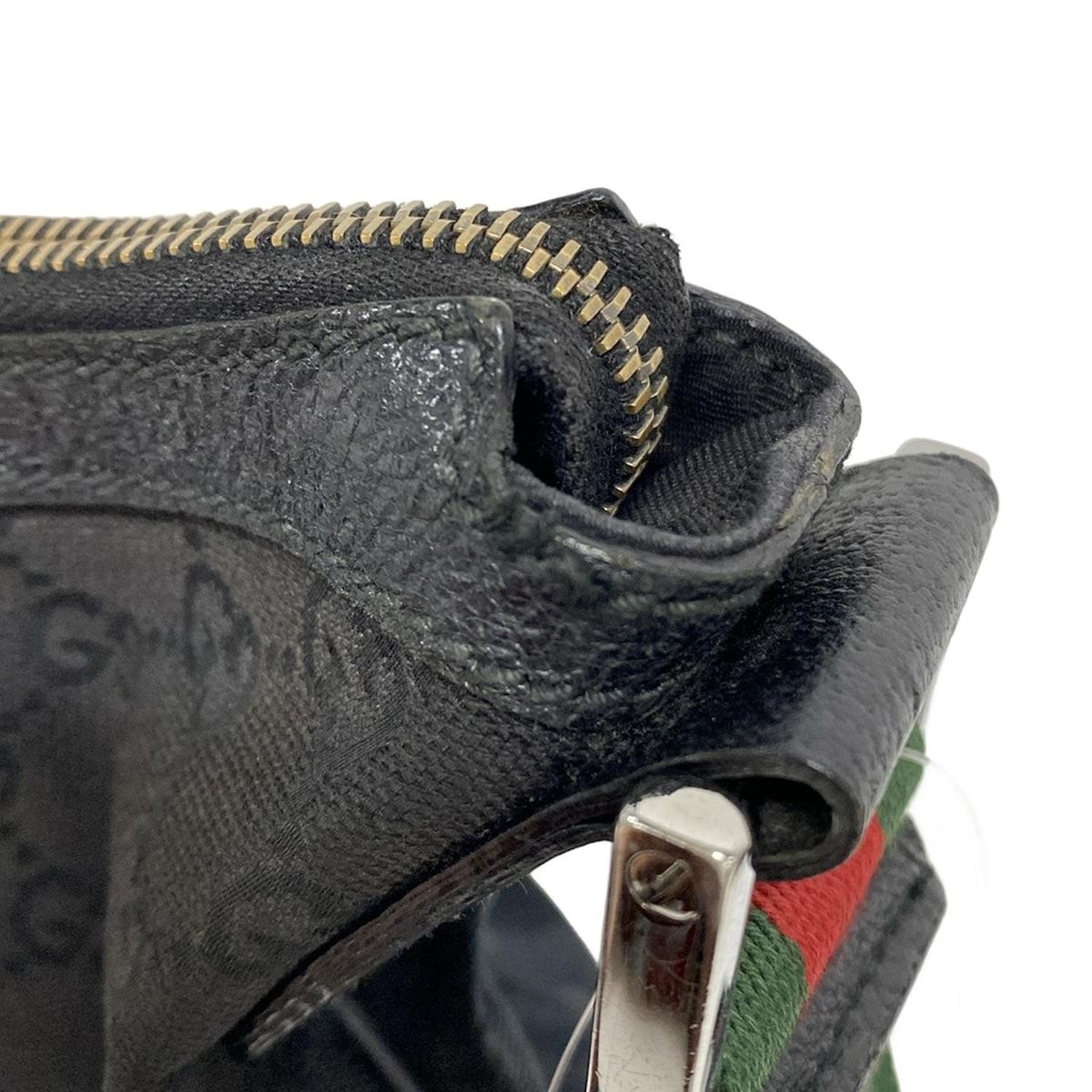 GUCCI(グッチ) ショルダーバッグ GG柄,シェリー(ウェブ) 181092 黒  