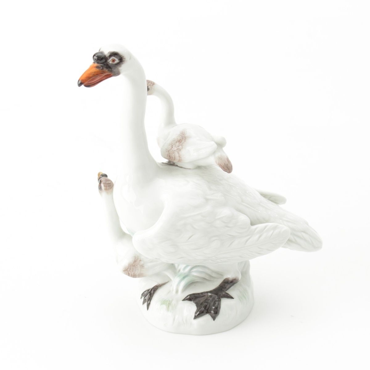 マイセン 白鳥 親子 フィギュリン インテリア 77132 ホワイト