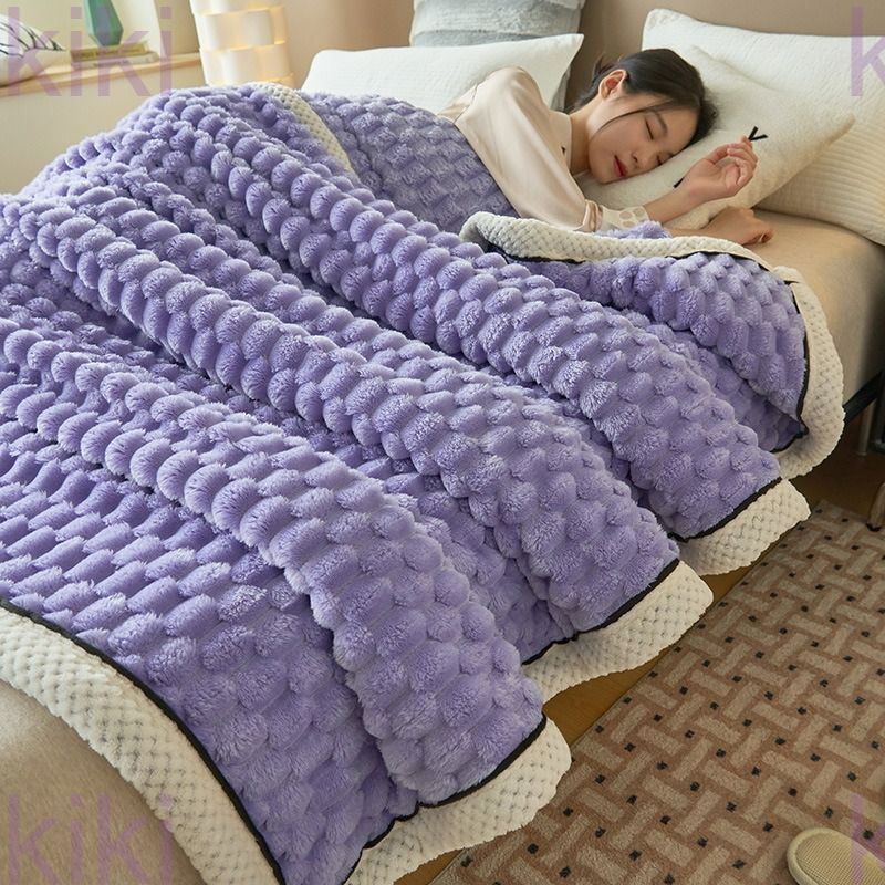 新品未使用毛布 温活 温かい ひざ掛け もこもこ毛布 ダブルサイズ セミダブル 150cm×200cm お洒落 かわいい ふわふわ フリース ブランケッ