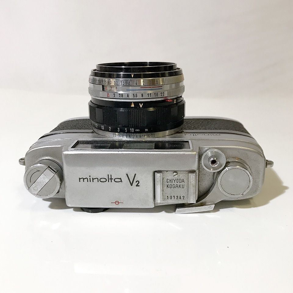 おまとめ minolta ミノルタ 年代物 アンティーク ジャンク 2台セット ジャンク品】MINOLTA ミノルタ V2 1:2 f=45mm フィルムカメラ 一眼レフ