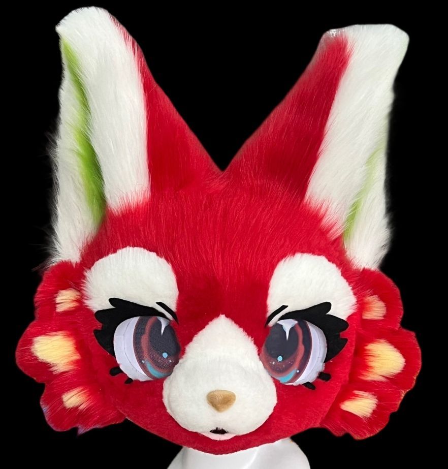 着ぐるみヘッド ウサギ耳 兎面 全頭ヘッド ケモノ マスク コスプレ 着ぐるみヘッド ウサギ耳 黒と白 兎面 全頭ヘッド ケモノ マスク