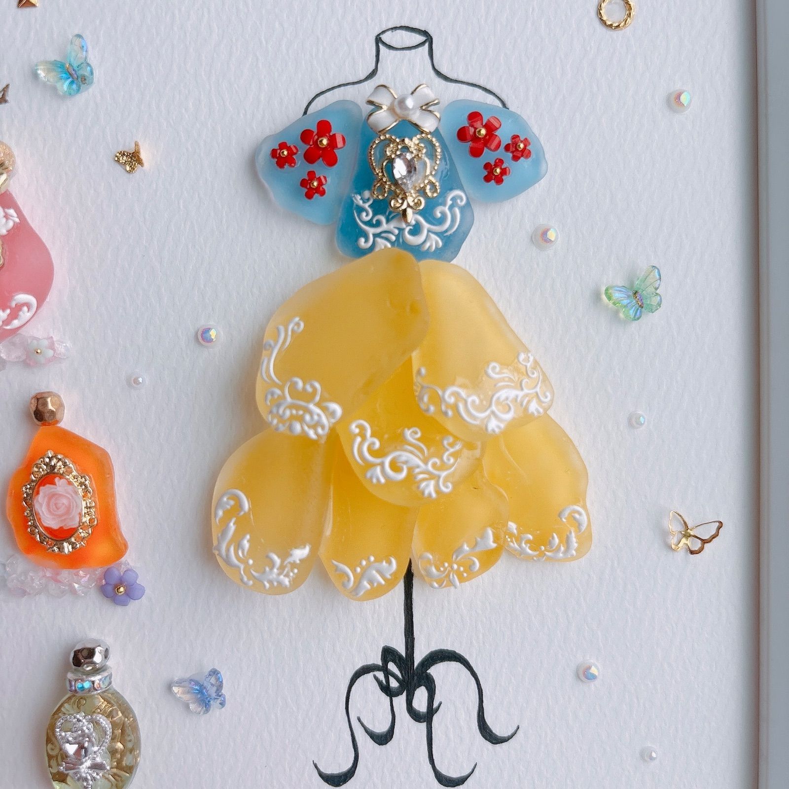 シーグラスアート オシャレ プリンセス 香水 化粧品 フレンチ