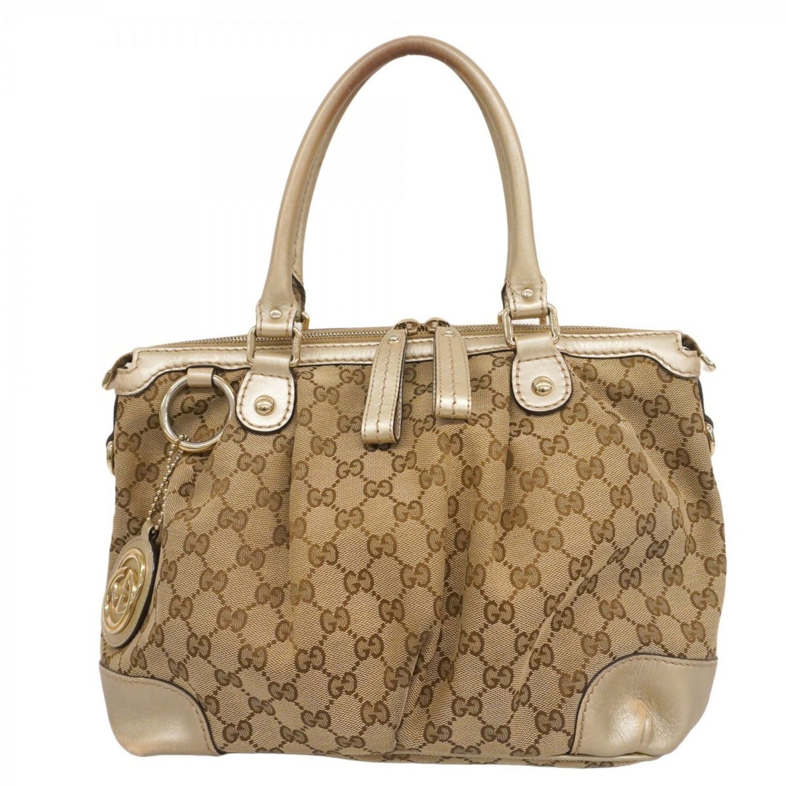 グッチ Gucci グッチ トートバッグ GGキャンバス スーキー 247902 キャンバス ブラウン ベージュ シャンパンレディース