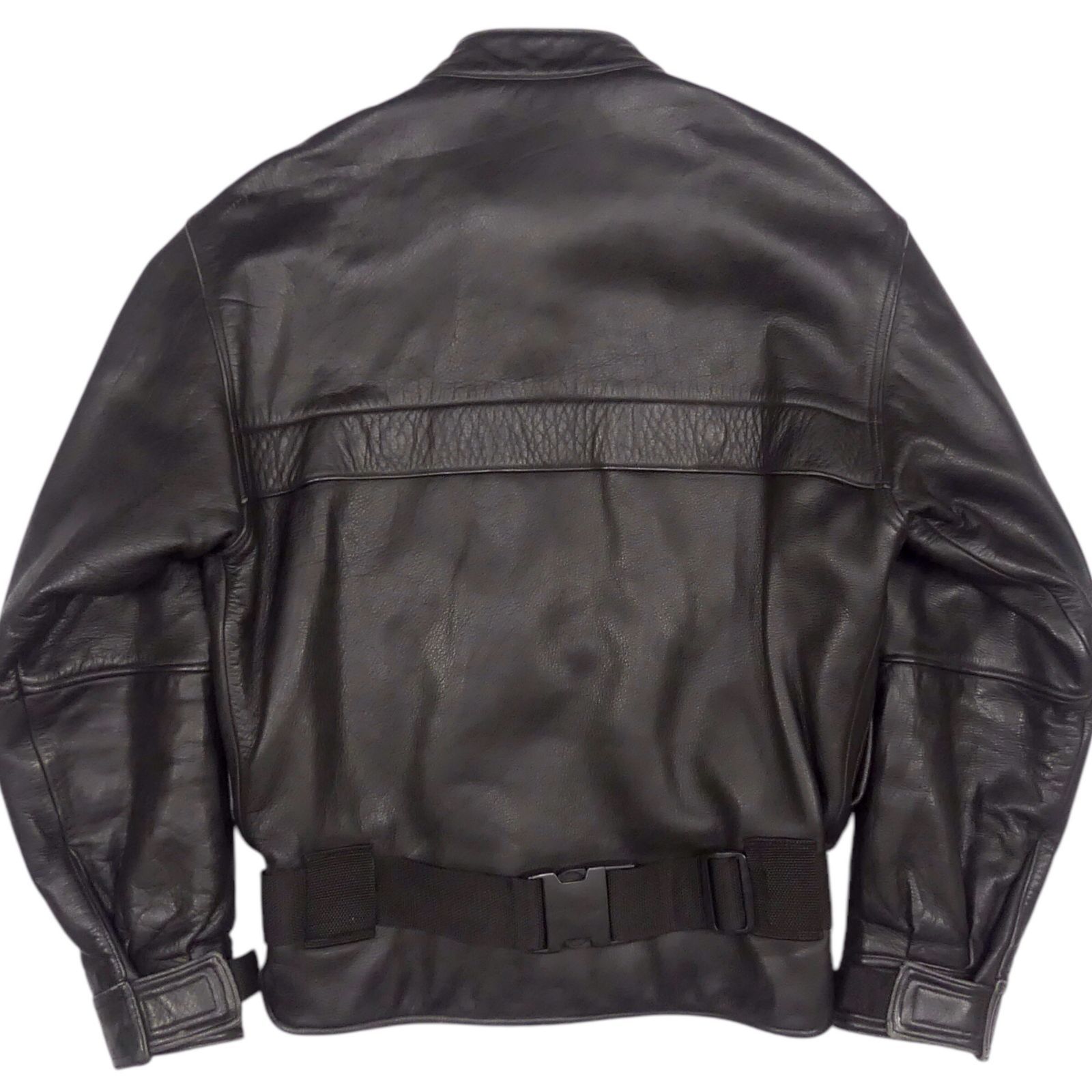 GPA ジーピーエー ライダースジャケット 本革 シングル メンズ レザージャケット M アルミ加工 バイク レザーライダースジャケットM一覧←SEULB屋着古← JJ1142 本革 レザージャケット size.M GPA ジーピーエー ライダースジャケット