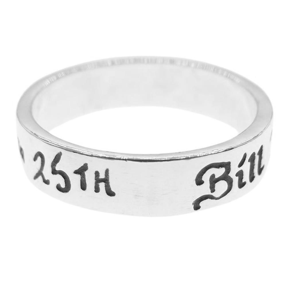 BILL WALL LEATHER ビルウォールレザー リング BWL 25th Anniversary Band Ring  25周年 ロゴバンド リング【中古】