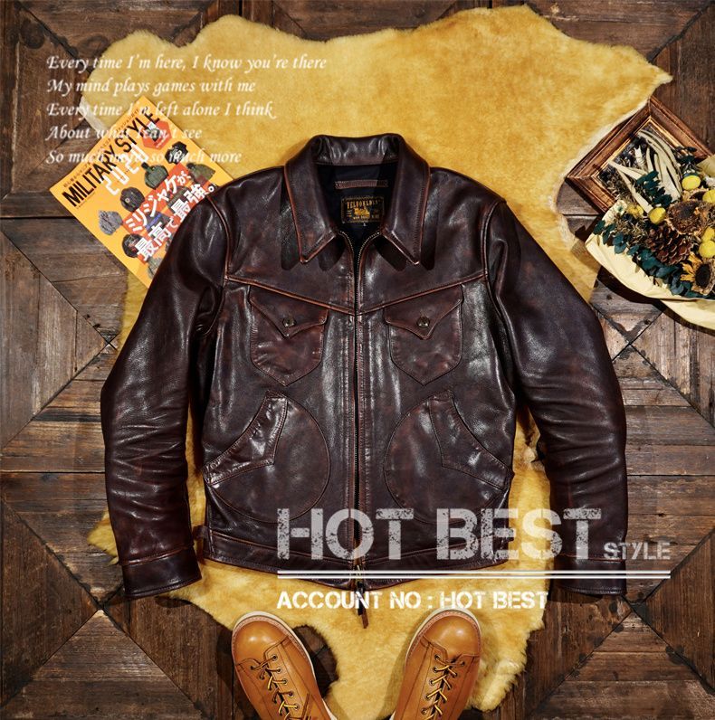 定価15万GabrieI最上級カウハイド復刻30'sMA-1羊革本革ジャケット 18万□Gabriel-最上級カウハイド ファーストタイプ Gジャン