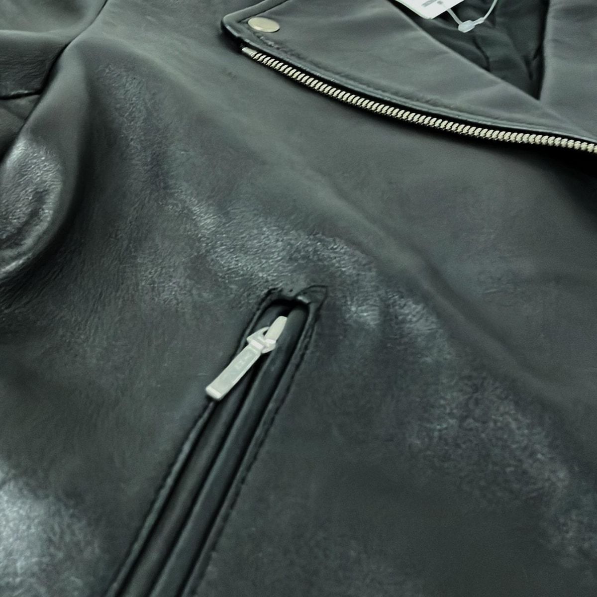 UNITED TOKYO ユナイテッド トウキョウ ライダースジャケット サイズ2 M レディース - 黒 長袖 レザー ジップアップ 秋 冬 GULLKHAN_COM