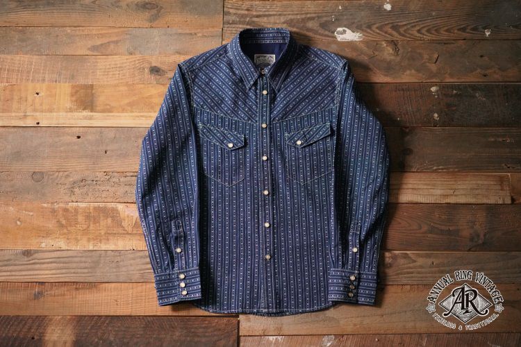 本格派 ヴィンテージ 復刻 6oz インディゴ染 ウエスタンシャツ 藍染 サイズS～2XL メンズ ロカビリー レトロ デニム ブルー MZT559 KARIMZIABAT_FR