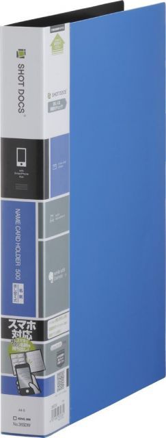 まとめ キングジム ショットドックス 名刺ホルダー差し替え式 36SDWｱｵ ×5セット