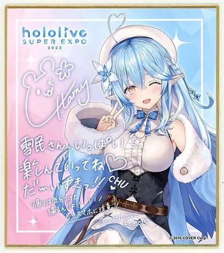 ホロライブ EXPO 2023 色紙 3期生+4期生+5期生+holoX 15枚 ホロライブ hololive SUPER EXPO 2023 ランダム メッセージ色紙