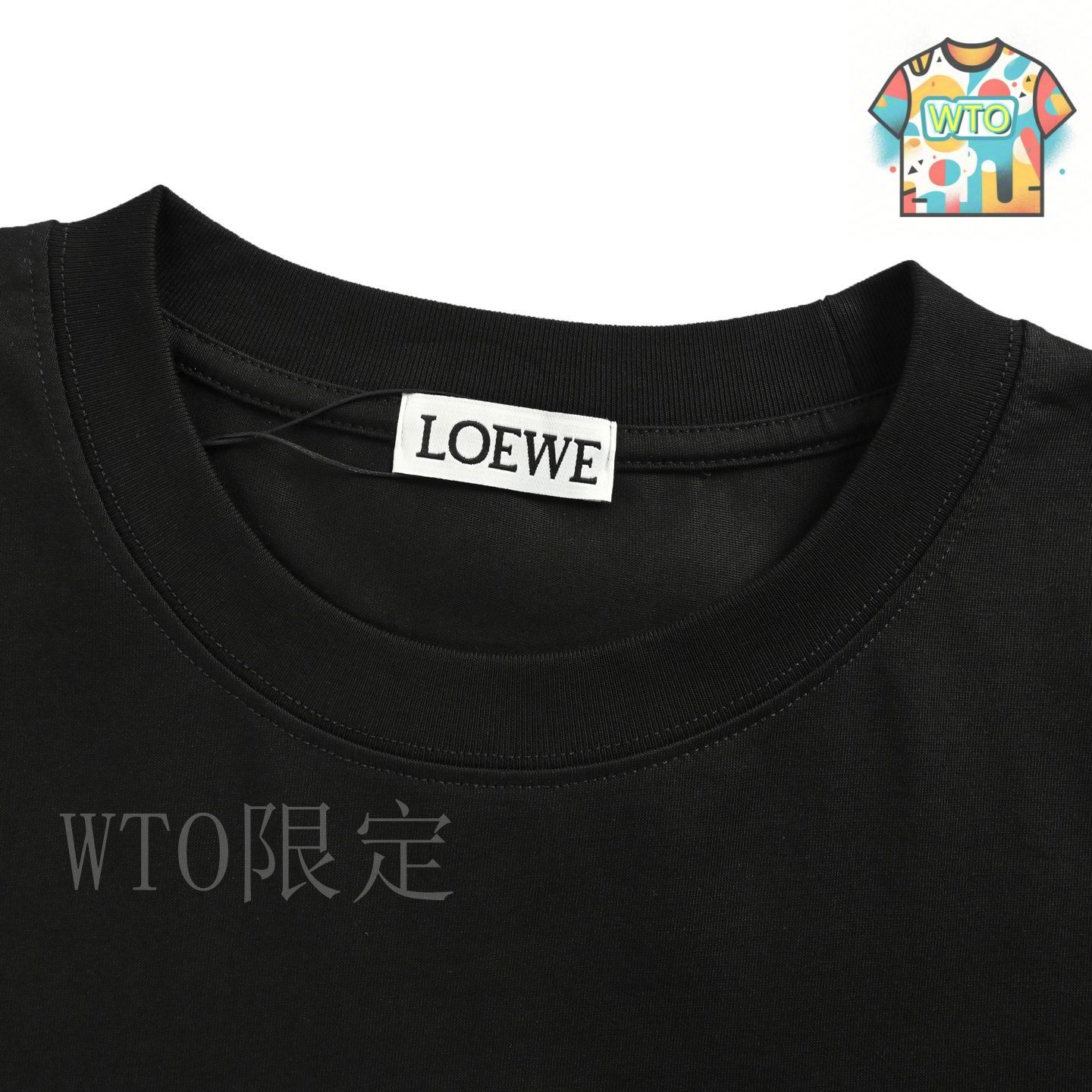 ロエベ テリー生地アナグラム刺繍を施したブラックTシャツ 25SS LOEWE(ロエベ) / 24SS/アナグラム/ニット/長袖Tシャツ/S