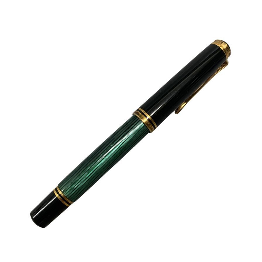 万年筆 ペリカン スーベレーン 緑縞 グリーン 緑 14K ペン先 小