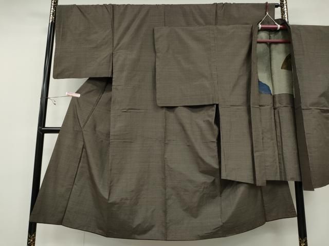 平和屋着物●男性 本場大島紬 アンサンブル 80亀甲 総詰め 正絹 CAAY4925ut