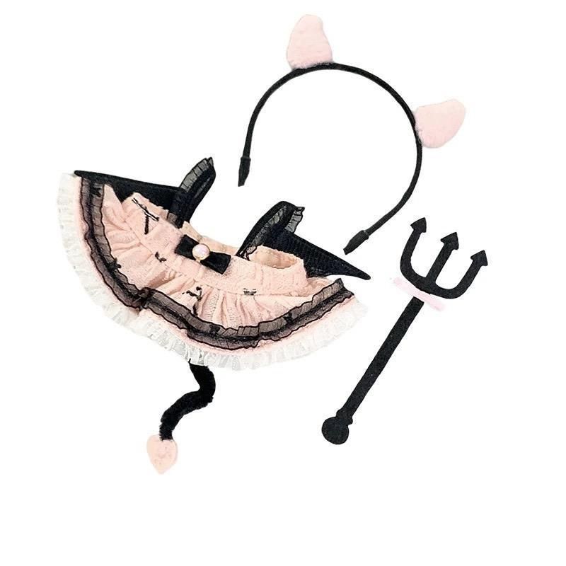 【2点セット】10-14cm ぬいぐるみ用　着ぐるみ　ぬい服　ねこ　天使と悪魔 10cmぬい推奨サイズ】推し活 ぬいぐるみ ぬい活 ぬい撮り