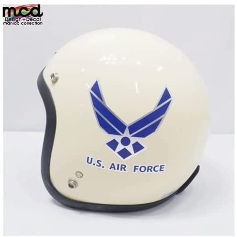 アメリカ空軍 ステッカー 10cm U.S AIR FORCE アメリカン かっこいい アルミカラー 軍隊 空軍マーク (青) - メルカリ