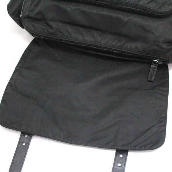 プラダ PRADA 三角ロゴ ショルダーバッグ ナイロン 黒 【69097