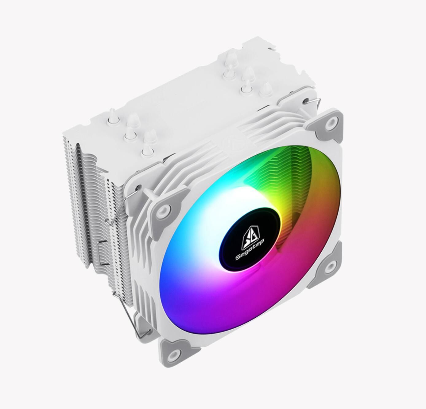 Segotep T5 CPU クーラー RGB 5 ヒートパイプ 白 - タブレット