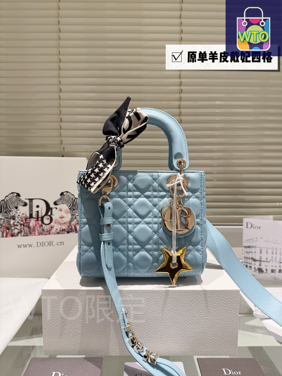 今日特価】Dior Lady Dior 羊皮ミニバッグ 20cm 高品質
