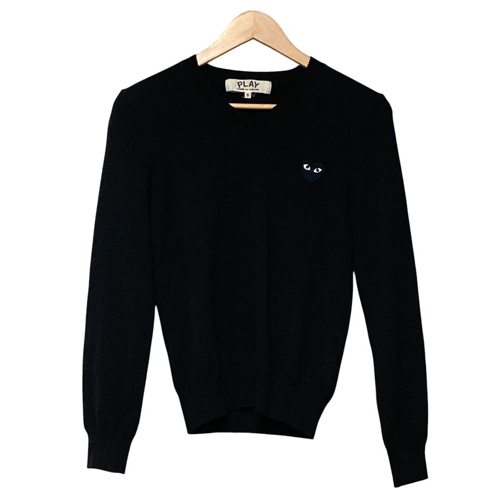 プレイコムデギャルソン ハートワッペン Vネック ニット プルオーバー