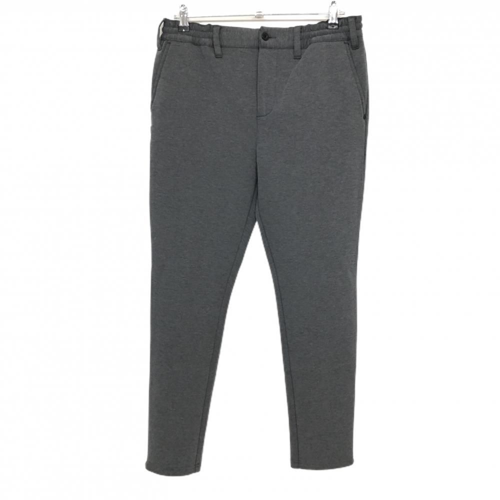 【超美品】ブリーフィング パンツ グレー ストレッチ ウエストゴム＆調節紐 無地 メンズ M ゴルフウェア BRIEFING