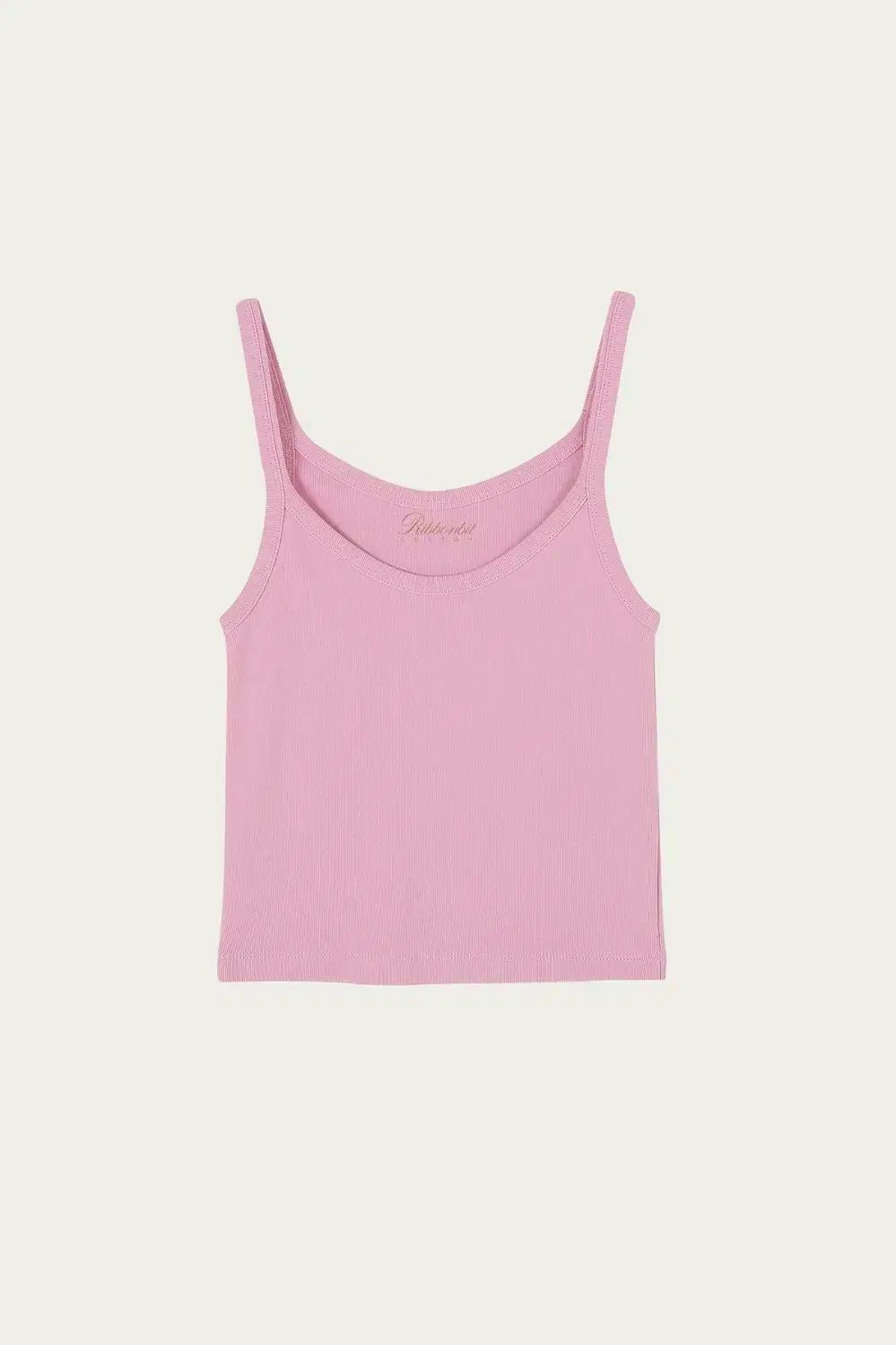 リボンライト Jain Crop Sleeveless Ribbonbit バイクロップナシピンク