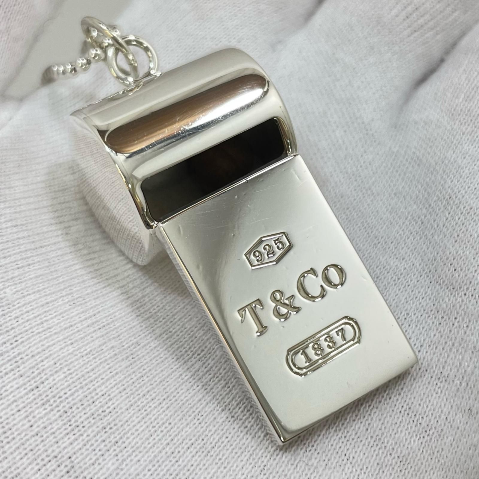 ティファニー　1837　シルバー　エナメル　ペンダント　ボールチェーンセット 中古】Tiffany&co | ティファニー 1837 ホイッスル ロングボール