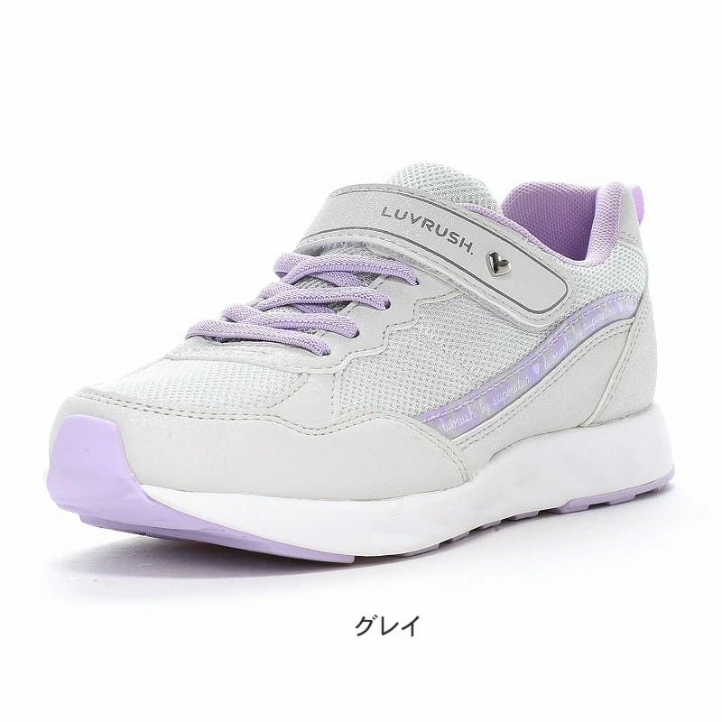  スニーカー マジック ベルクロ 女の子用 ムーンスター スーパースター ラブラッシュ LUVRUSH 2E キッズ ジュニア 子供 運動 靴 tmlv1211 グレイ 21.0cm スニーカー