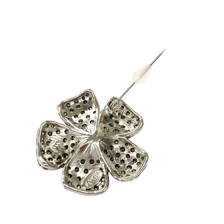 【美品】フォクシー ブローチ　お花 ストーン　FOXEY FOXEY フォクシー フラワー ブローチ ラインストーン ピンク