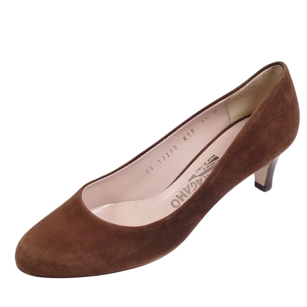 Salvatore Ferragamo ダークブラウン パンプス 23.0 Salvatore Ferragamo ダークブラウン パンプス 23.0