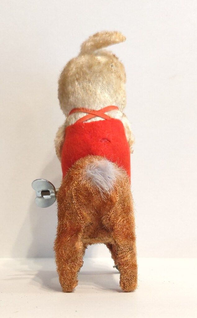 富士プレス/フランコニア ゼンマイブリキ BUNNY JOCKEY 毛白/馬茶