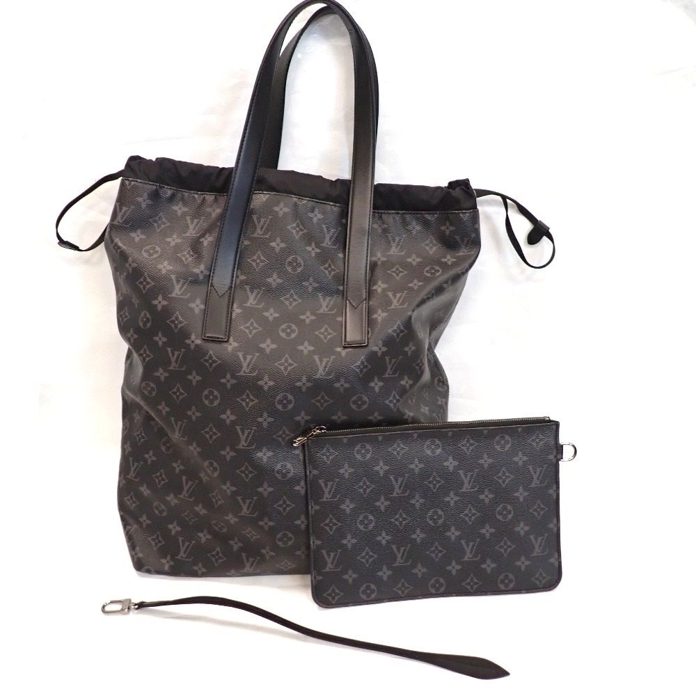 Th991491 ルイ ヴィトン モノグラムエクリプス カバライト M44228 トートバッグ 本革 ブラック LOUIS VUITTON