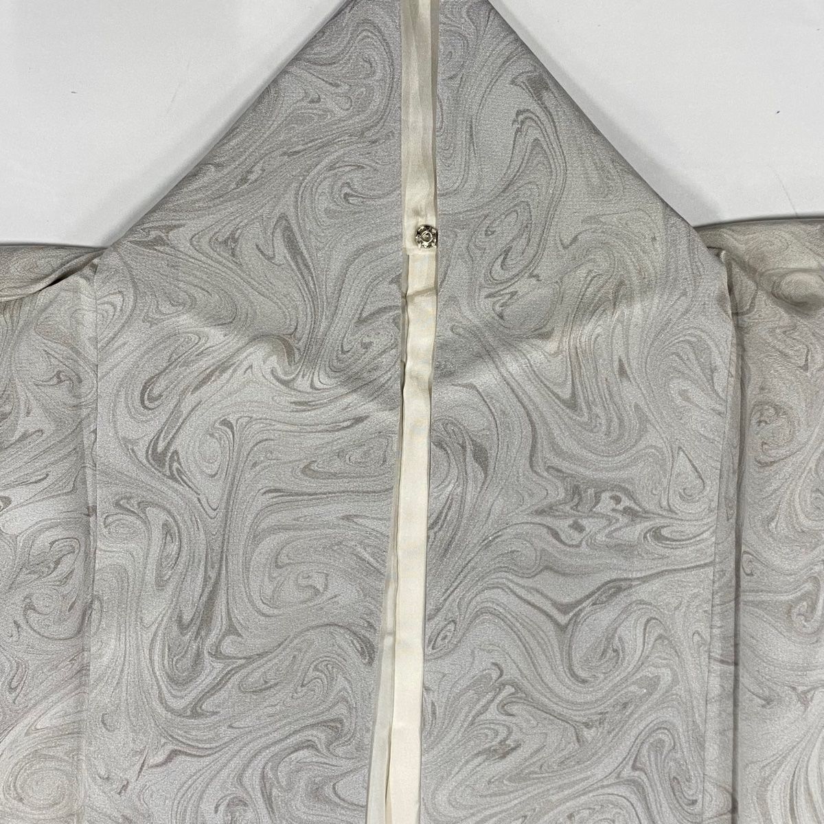 小紋 身丈152cm 裄丈63cm S 袷 墨流し 灰色 正絹 名品 【中古】 - メルカリ 