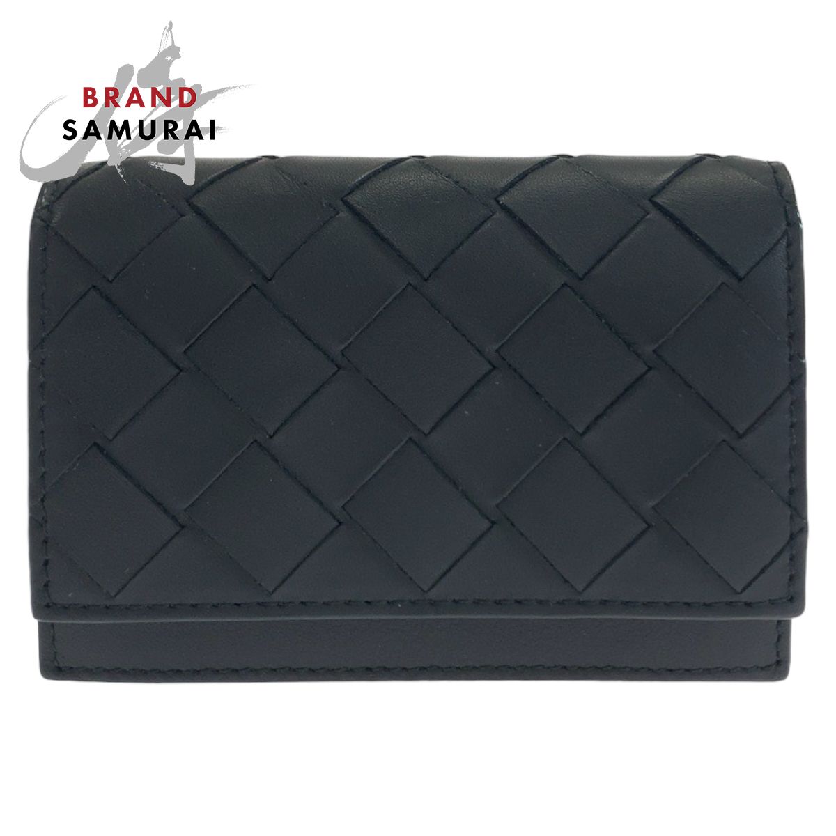 ボッテガヴェネタ 現行 カセット マキシイントレチャート 名刺入れ レザー 黒 BOTTEGA VENETA 新古品 ボッテガ ヴェネタ マキシ イントレ
