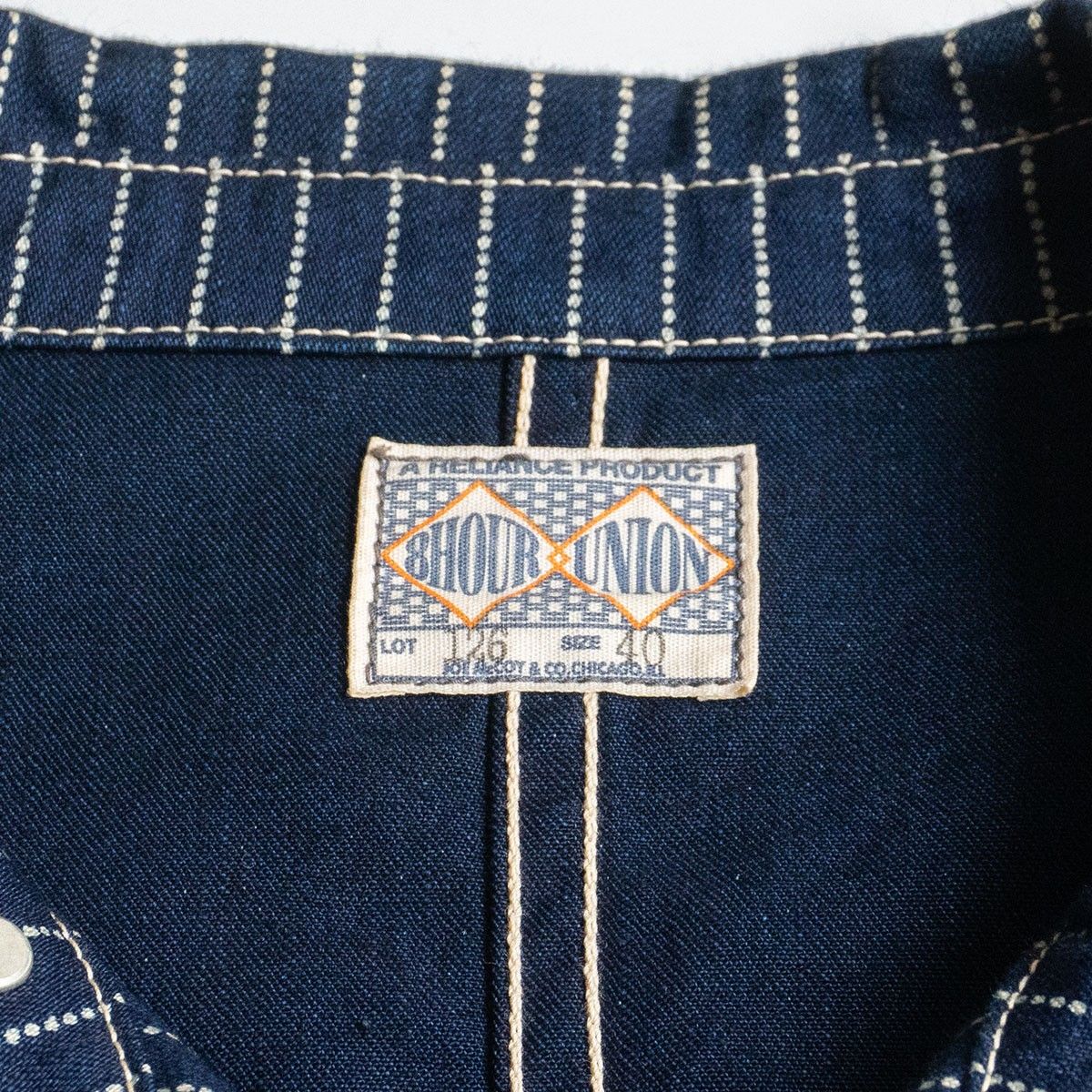 JOE McCOY ウォバッシュ　カバーオール　40L又は42XL位　古着 極美品】JOE McCOY 【8 HOUR UNION ウォバッシュ カバーオール