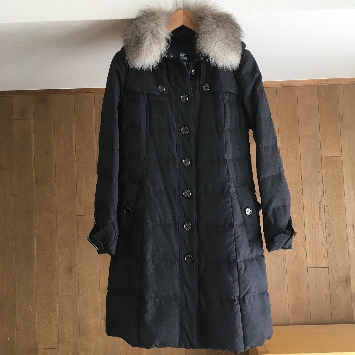 【美品】バーバリーロンドンBURBERRY LONDON ダウン レディース40 BURBERRY - 美品 バーバリー ロンドン ダウンコート 40 黒 三陽