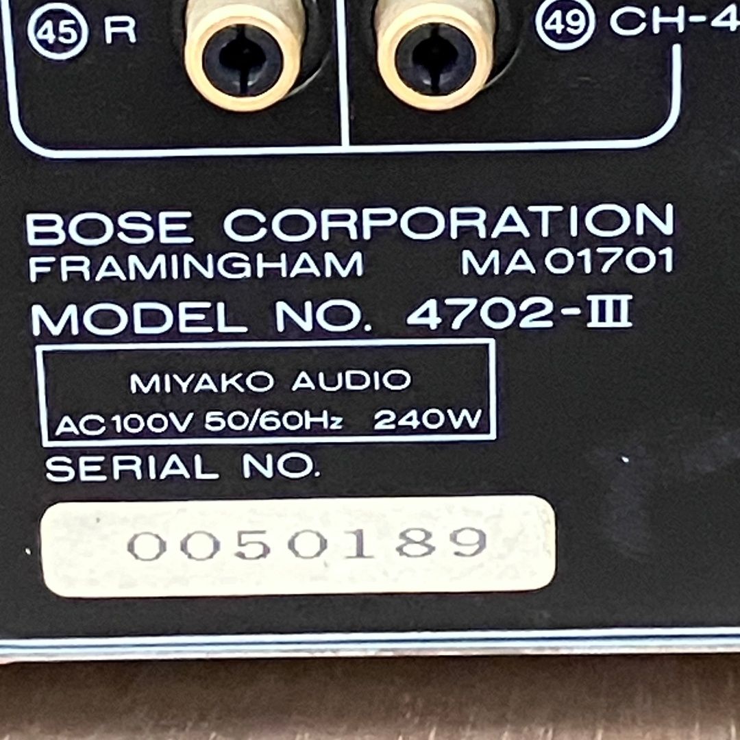 サングラス BOSE プリメインアンプ 4702-III AMPLIFIER ボーズ 音響機器 ジャンク S10528680 95.優雅な