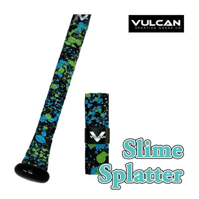 種類7:YellowSplatter(041)/0.50mm(薄目) VULCAN(バルカン) SPLATTER SERIES バット用 グリップテープ 野球 ベースボール バットアクセサリー 0.50／1.00／1.75mm 【メール便発送】