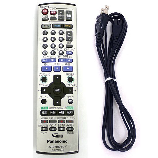 bn 13 Panasonic DVDレコーダー VHSビデオ一体型 DIGA DMR-E150V-S リモコン付き