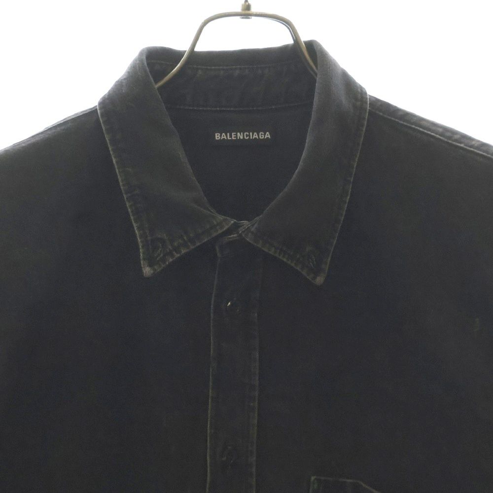 BALENCIAGA (バレンシアガ) Rear Printed Denim Shirt バック BALENCIAGA (バレンシアガ) Rear Printed Denim Shirt バック