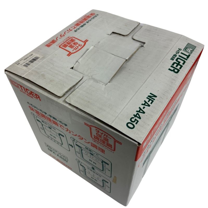 開封済み♥ タイガー TIGER NFA-A450 XS ステンレス 保温調理鍋 真空調理鍋 4.5L 外箱やや傷みあり サーモス シャトルシェフ比較 魔法瓶構造