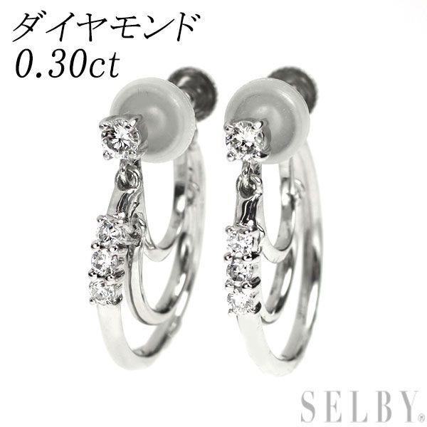 pt900 ダイヤモンドイヤリング 石川暢子】Pt900/K18ダイヤモンドイヤリング (NO.47693-B) – JEX