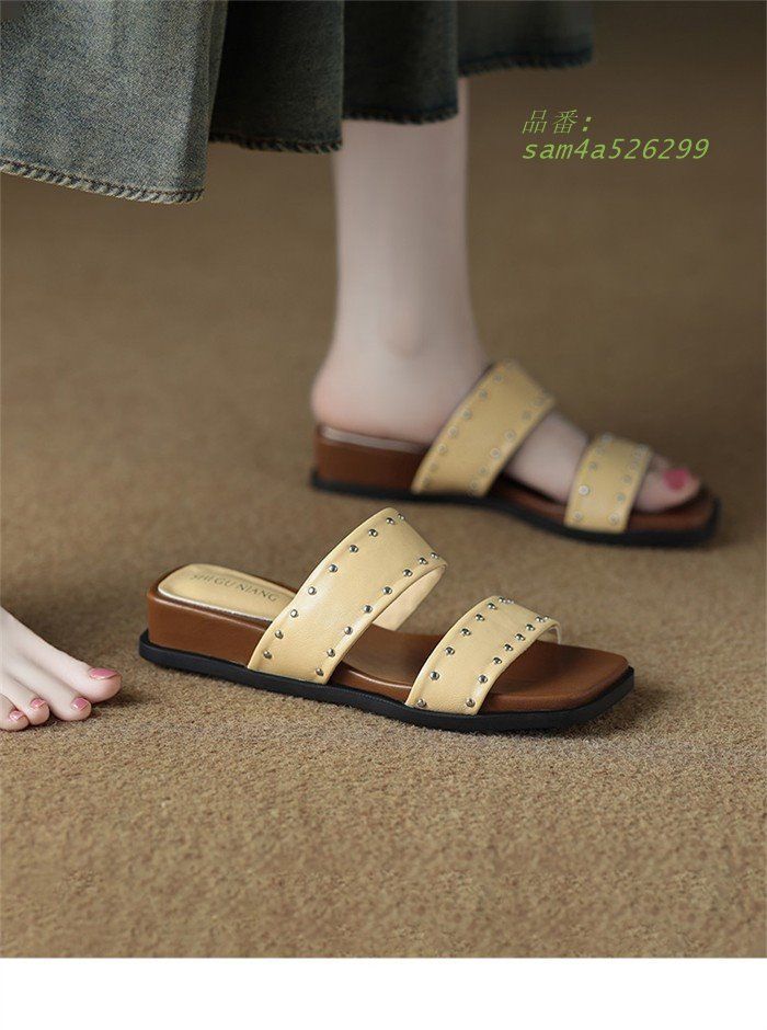 サンダル レディース スリッパ ミュール ウェッジサンダル ウェッジソール ホワイト米 かかとなしイエロー かわいい ローヒール 女性用 おしゃれ am4a526299 WWW_OLIVIERBERNSTEIN_COM