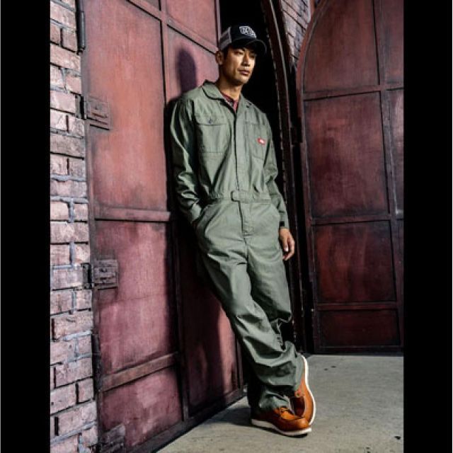 Dickies ディッキーズ ストレッチオックスツナギ ネイビー 4Lサイズ D-736 ワークウェア 作業着 作業服 つなぎ オーバーオール YUZUMIYA_COM