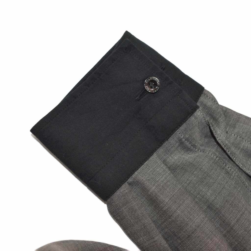 ハイク HYKE 21SS W/P VOILE BIB FRONT SHIRT 長袖 2 グレー 211-15129  