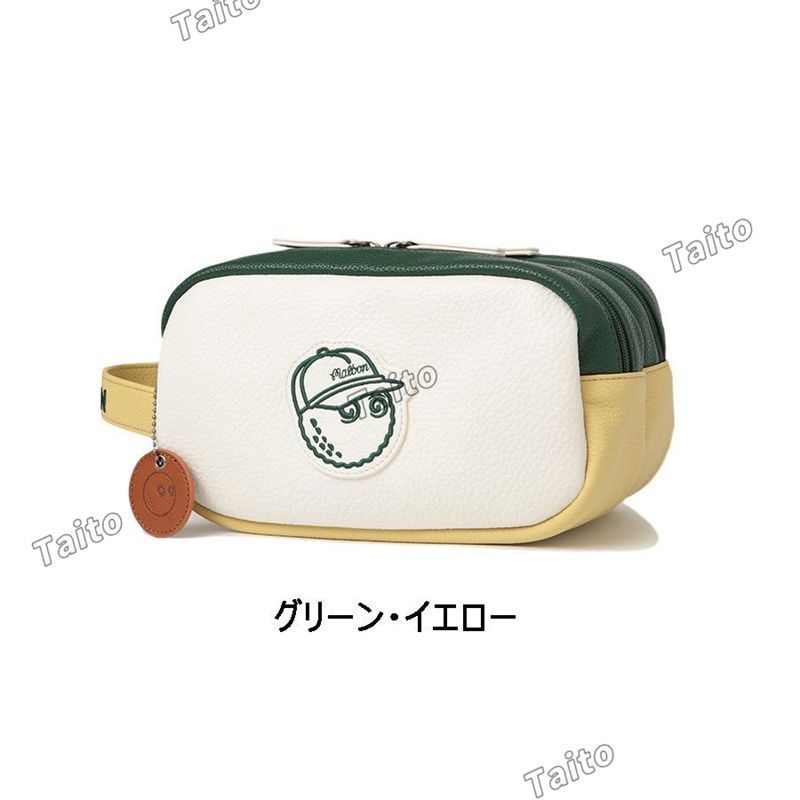マルボンゴルフ Malbon golf ラウンドポーチ ベージュ - メルカリ