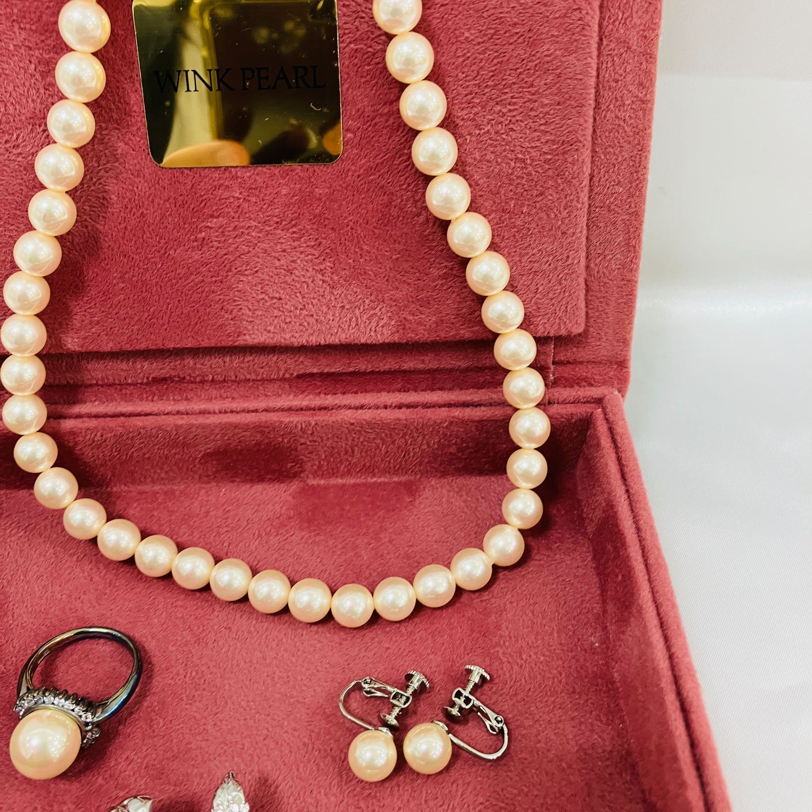 A【真珠】WINK PEARL ウインクパール ネックレスセット 指輪