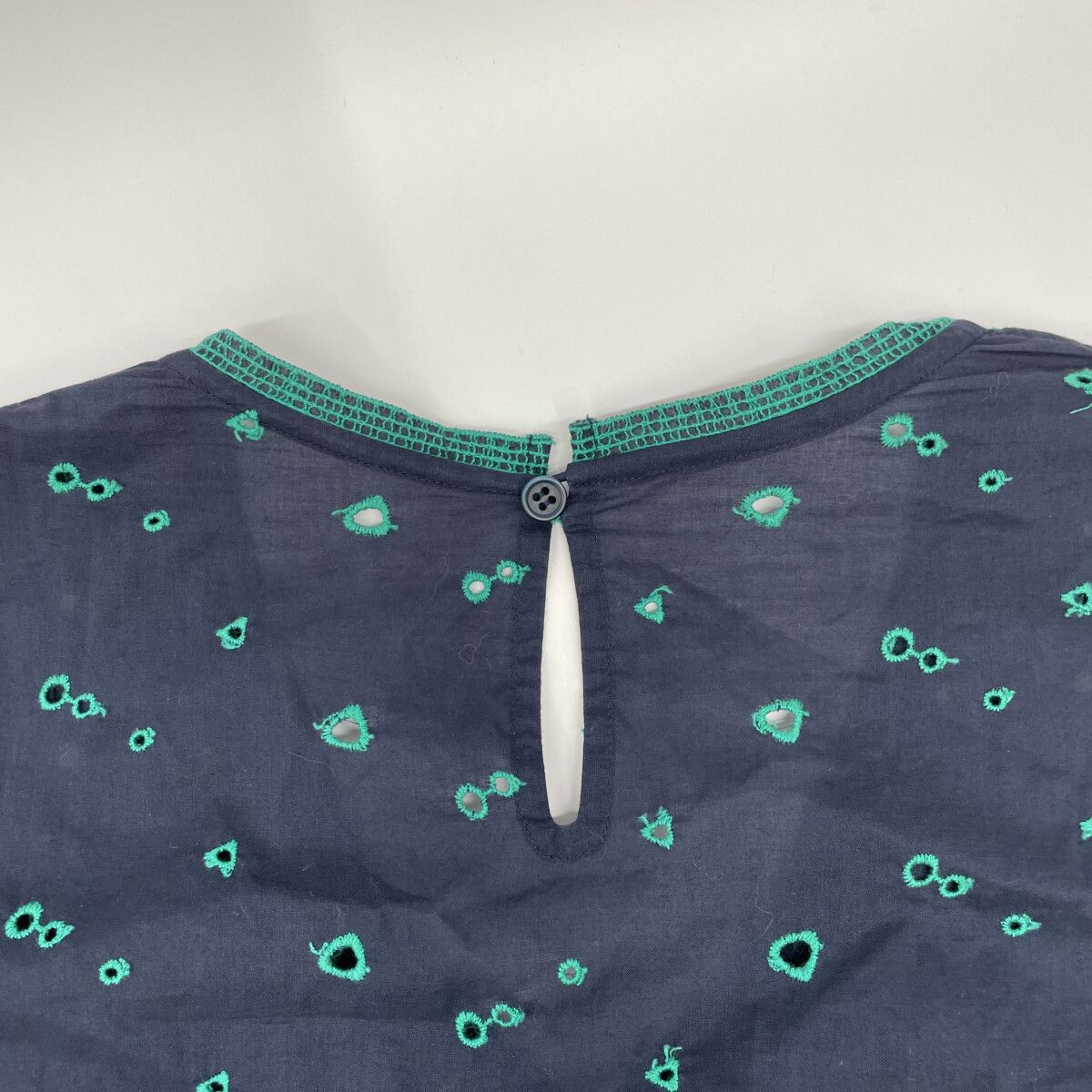  Haat ハート ﾈｲﾋﾞｰ×ｸﾞﾘｰﾝ 半袖 刺繍ﾜﾝﾋﾟｰｽ 3 その他 その他