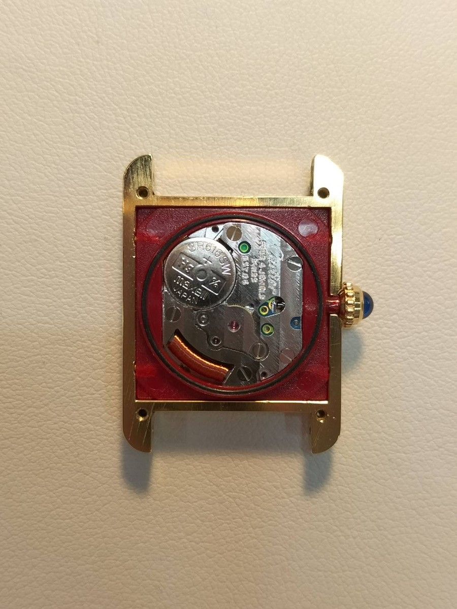 カルティエ マストタンク SM 1613 クォーツ Cal.957.06 SV925 革 純正D  