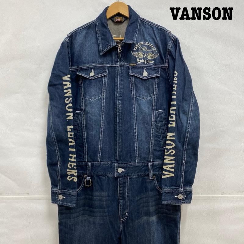 VANSON ヴァンソン サロペット オーバーオール サロペット オーバーオール VANSON LEATHERS Racing Team デニム ツナギ オールインワン XXL